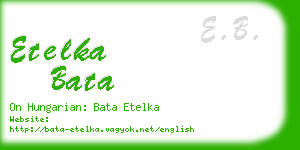 etelka bata business card